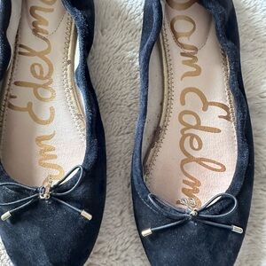 Sam Edelman black Flats with Bow Accent